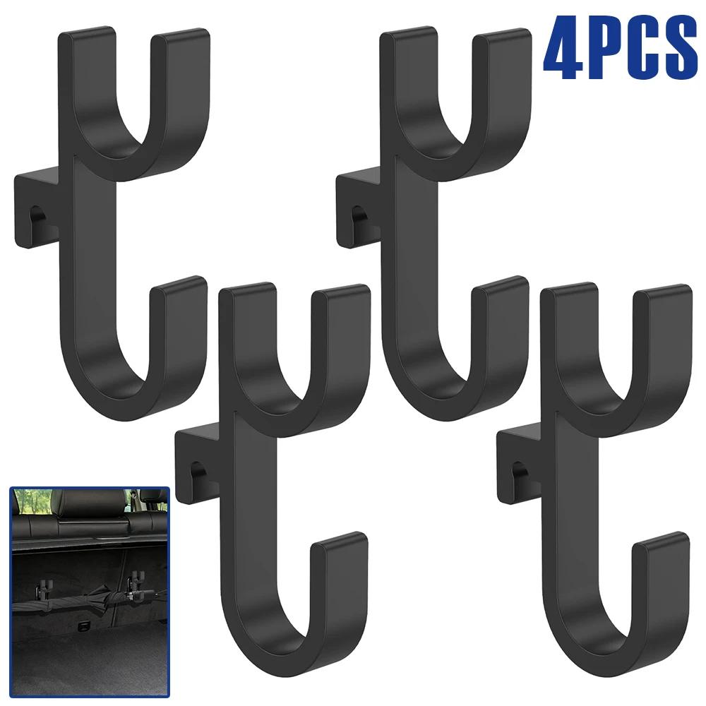 4Pcs Car Umbrella Hook PLA Universal Car Trunk Umbrella Holder No Drilling Auto Interior Storage Organizer Hook Mounting Bracket