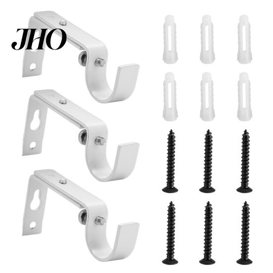 Strong Curtain Rod Support 1/2/3Pcs Adjustable Brackets Easy Installation Window Drapery Install Bracket Hanger Hooks Living Room Bedroom Accessories
