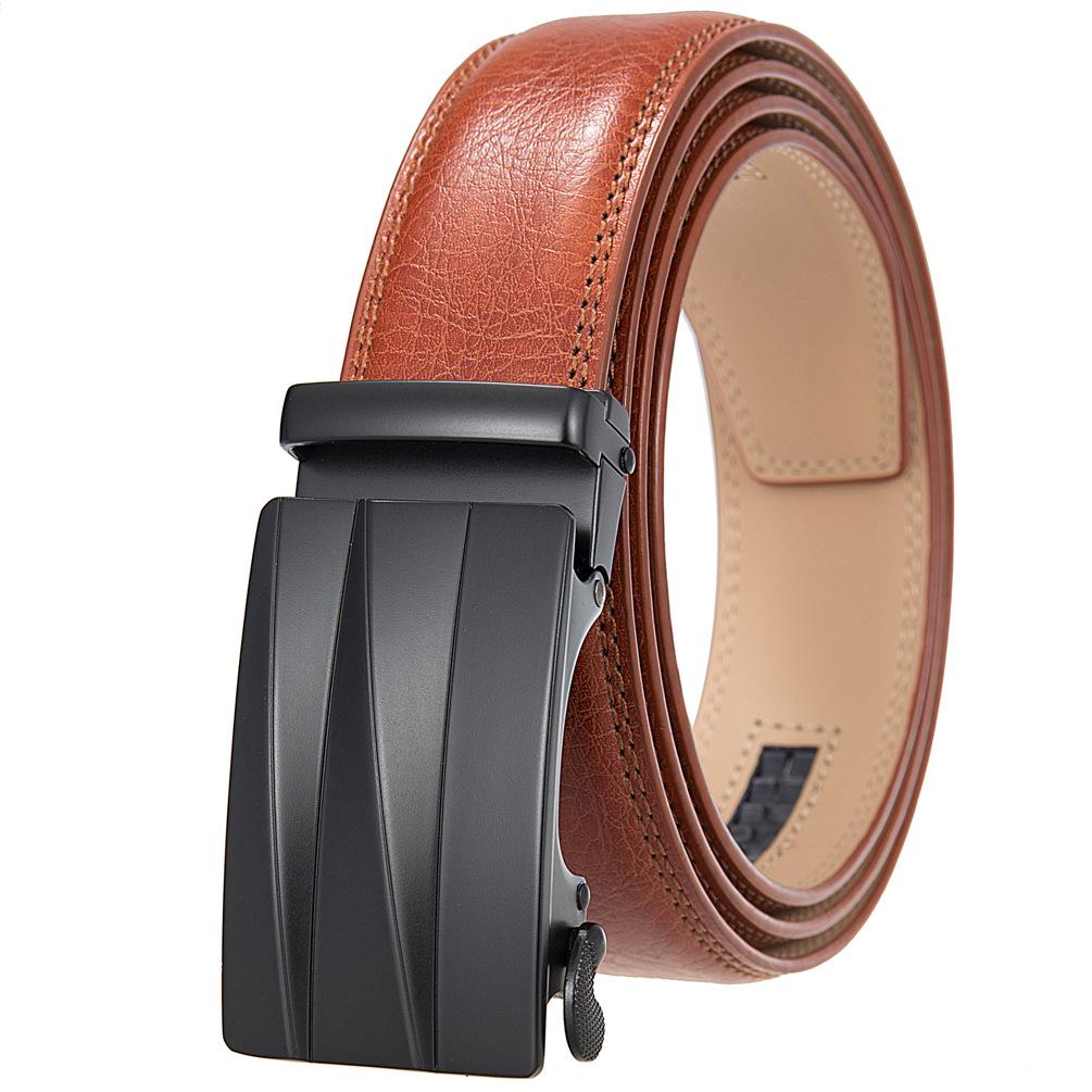 Premium Sense, Business Men'S Belt Automatic Buckle Belt, Two-Layer Cowhide Belt Ly36-21728-1