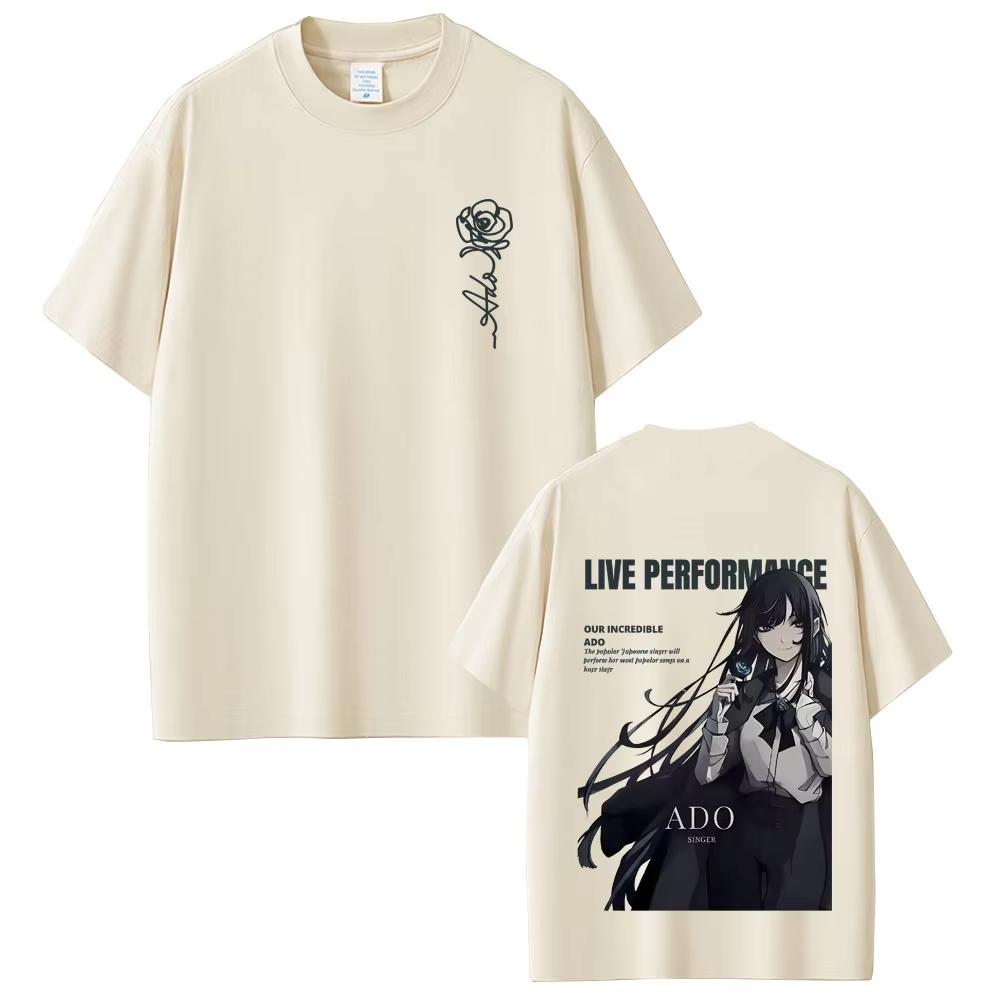 Ado Our Incredible Live Performance T-shirt Male Vintage Casual Cotton T Shirts Men Women Y2k Fashion Japanese Style Streetwear