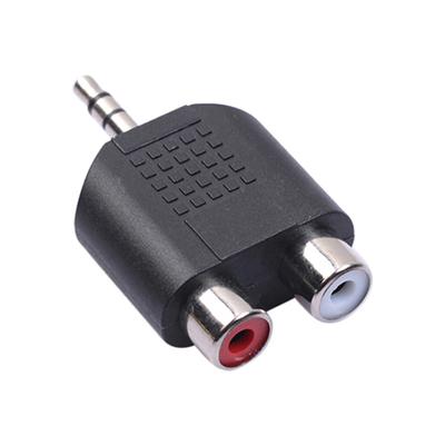 Schwarze Kabel zu Stereo Stecker auf 3,5 mm Dual Cinch Buchse Audio Video
