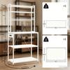 Modern Style Display Shelf, Coffee Bar Station, Kitchen Shelf with Sockets, Kitchen Cabinet, Mini Kitchen Workstation