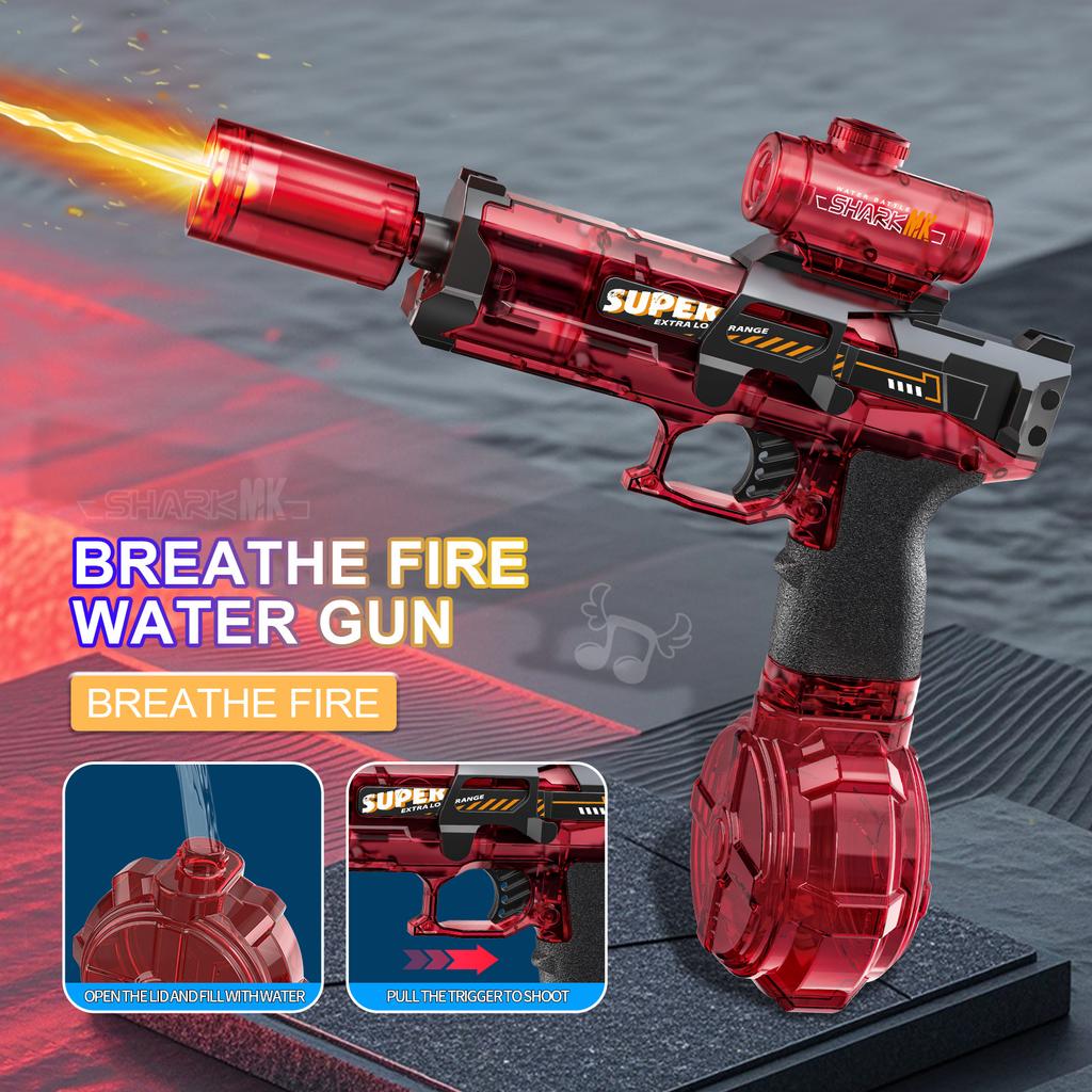 Water Gun Electric Pistol Shooting Toy Full Automatic Summer Shoot Trendy Toy Water Gun For Children Boys Girl Adults Gift