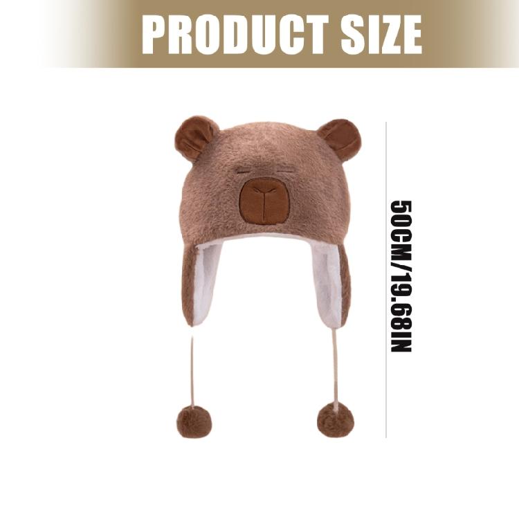 Premium Short Plush Winter Caps With Protective Ear Cover Animal Suitable For Sports Casual And Home Use