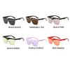 Fashion Sun Glasses Personality One-Piece Cat-Eye Ins Sun Glasses Women's Street Shooting Contrast Color Trend Men's Retro Uv400 G