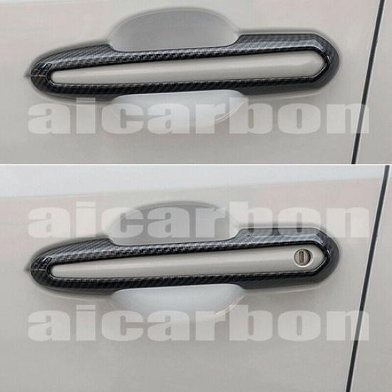 Carbon Fiber ABS Car Side Door Handle Cover Trim For Toyota Highlander -2025