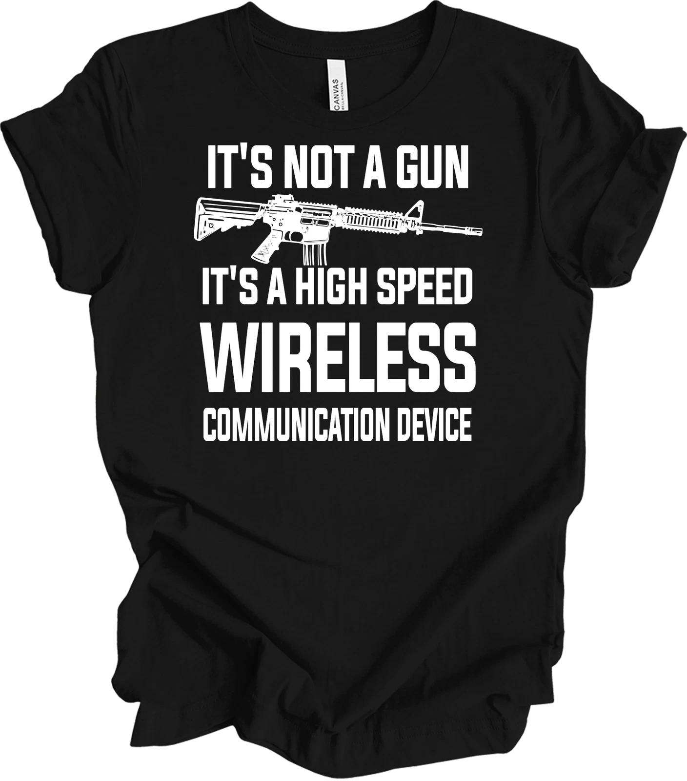 

High Speed Wireless Communication Device Gun T shirt XL