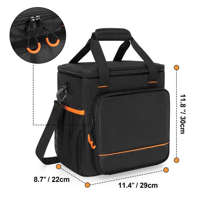 PGmoon Travel Carry Case Nebula Mars 3/Cosmos Laser 4K/SE Projector Storage Bag with Accessory Pockets (Patented Design) Black/White