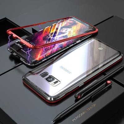Magnetic Case - Samsung - Galaxy S8 Plus - 360° Protection - Red Black - Elegant