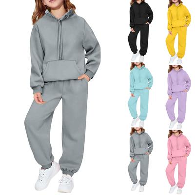 Children's Hooded Sweatshirt and Jogger Set for Kids Teens Sportswear