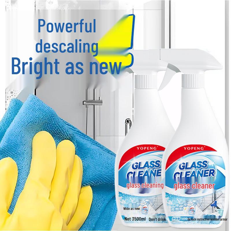 Powerful Bathroom Mirror & Glass Cleaner - Removes Stubborn Water Stains