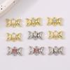 5pcs Cute Alloy Cryatal CZ Bowknot Pendant Charms for Necklace Earrings Bracelet DIY Handmade Accessories Supplies