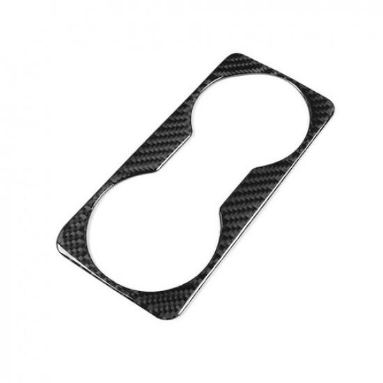 Carbon Fiber Center Drink Cup Holder Frame Cover Trim For Seat Leon 2013-