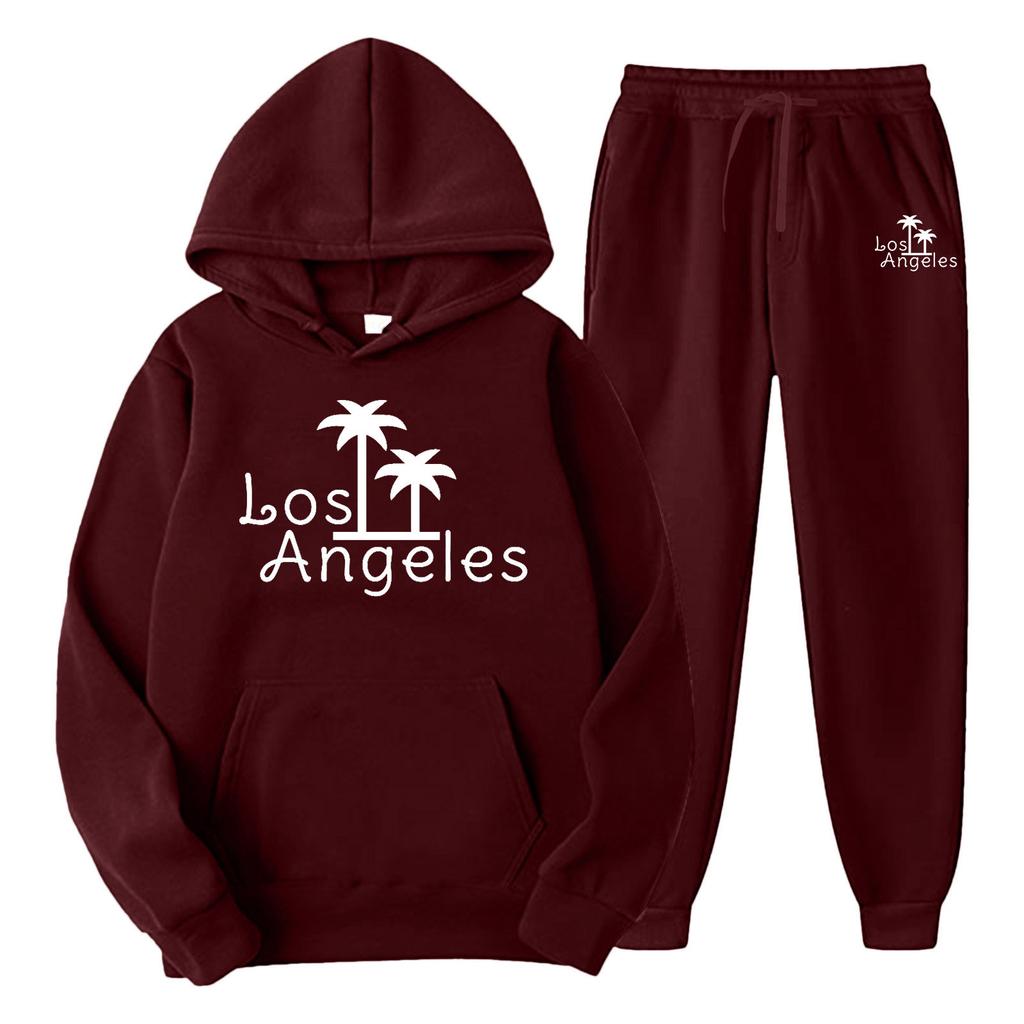 New cross-border foreign trade pullover men's and women's same sports sweater set fashion sweater sweatpants fleece hoodie set