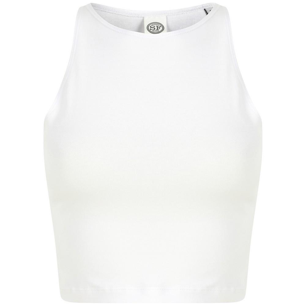 SF Women Womens/Ladies Plain Crop Top