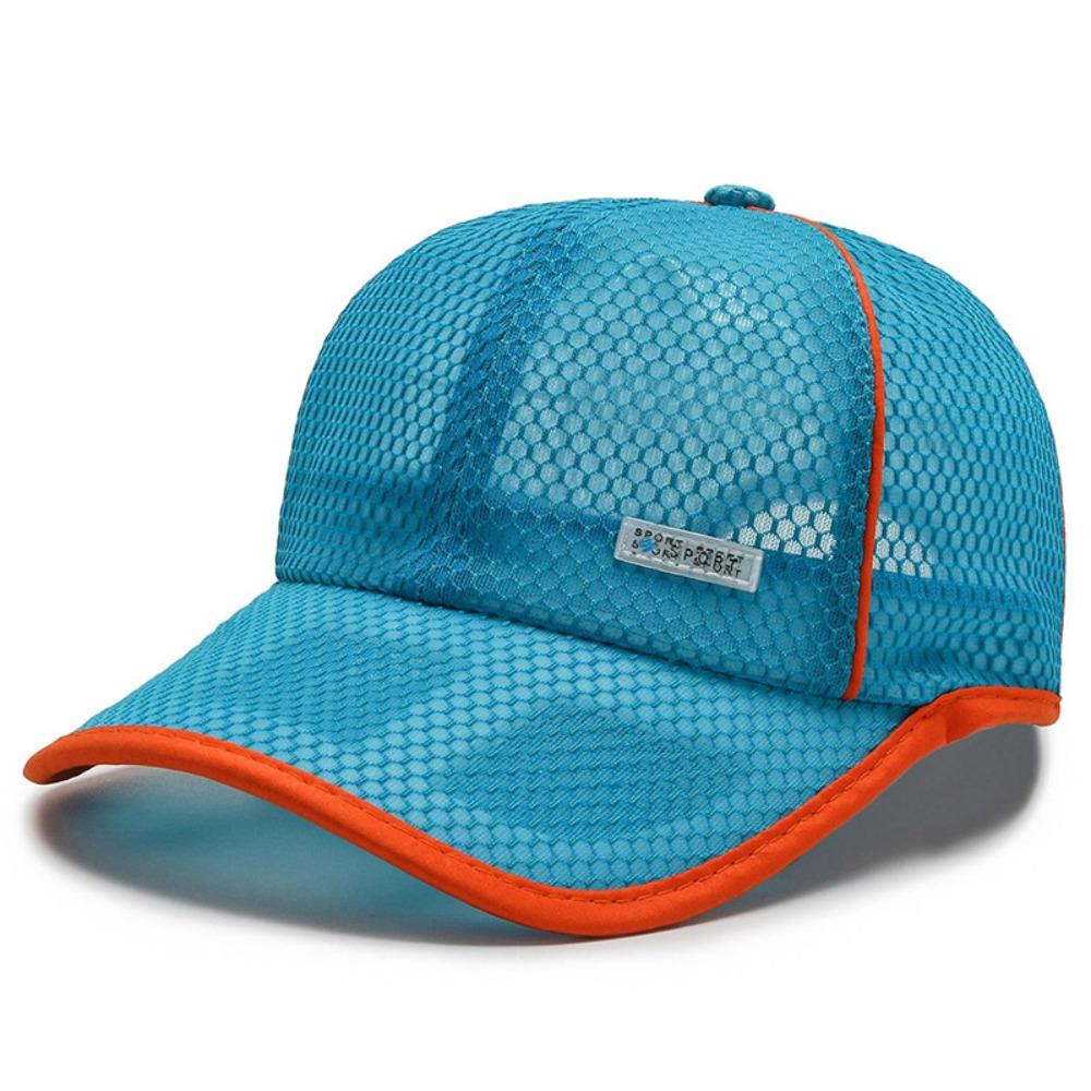 

Adjustable Mesh Baseball Cap Breathable Sunscreen Hats Net Baseball Hats For Boy Girls Children озеро синього кольору