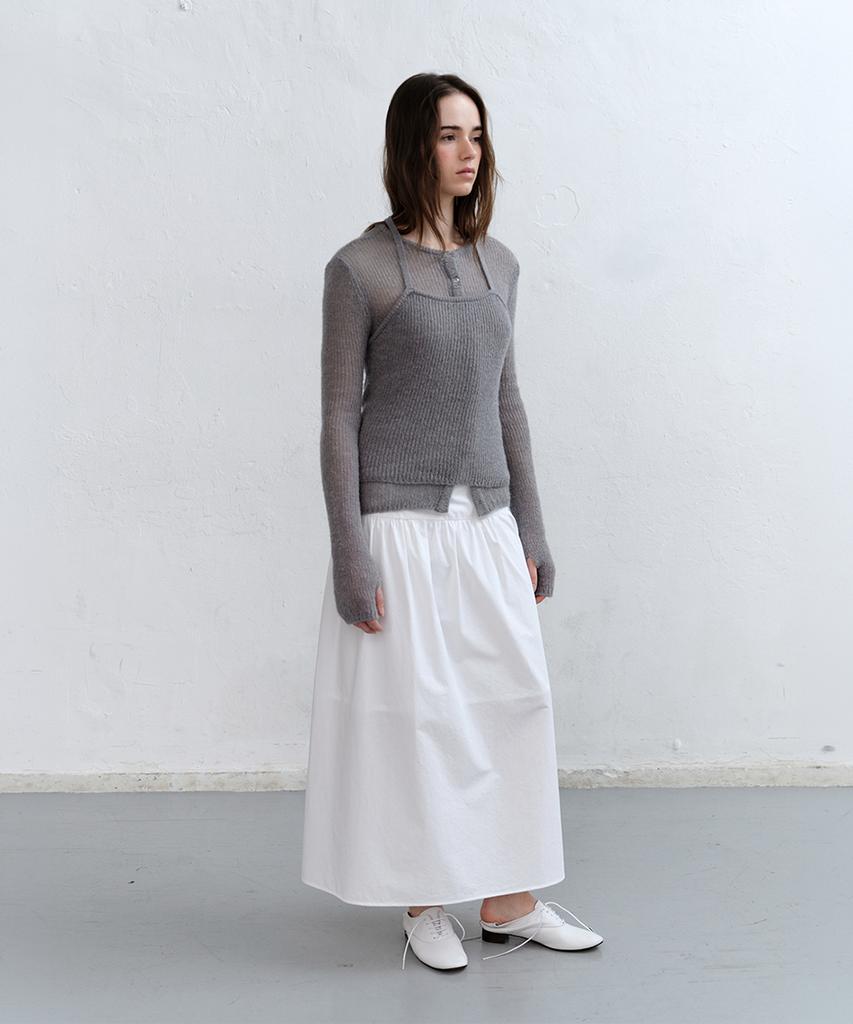 Loutaideu Alpaca Halter Knit [Ash Blue]