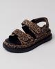 Sandály na suchý zip Lola Andy 25018 37 hnědý leopard semiš