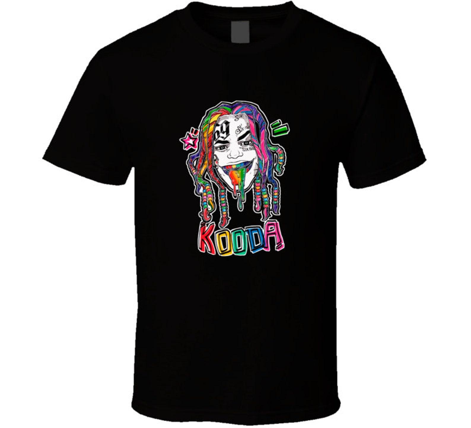 New 6ix9ine Cartoon Black Tshirt Size S- 2XL 3XL