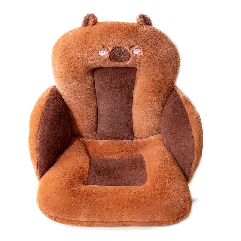 

Protection Pad Car Seat Cover Winter Warm Cushion Front Chair Seat Cover Soft Faux Fur Plush Comfortable Car Accessories COTTON&Autumn And Winter помаранчевий