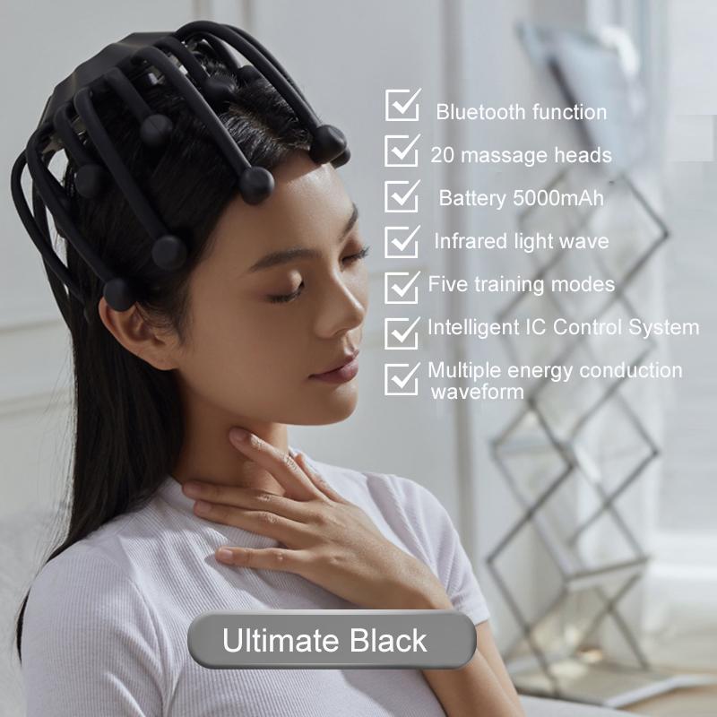 Electric Octopus Claw Scalp Massager Hands-free 5Modes Head Massage LED Red Light 3D Wireless Head Scratcher Massage Health Care