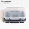 Einweg-Kunststoff-Lunchboxen mit 4 Fächern und Deckel