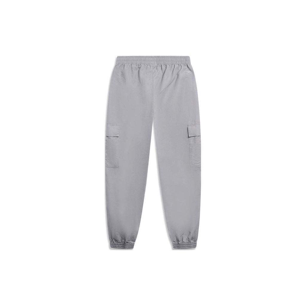 Li-Ning Skateboarding Series Embroidered Logo Jogger Pants Men Bottoms Shark-Grey AKXT021-2