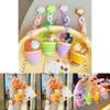 Charming Cartoon Style Mini Ice Cream Cone Keyring Delightful Acrylic Keychain Accessory