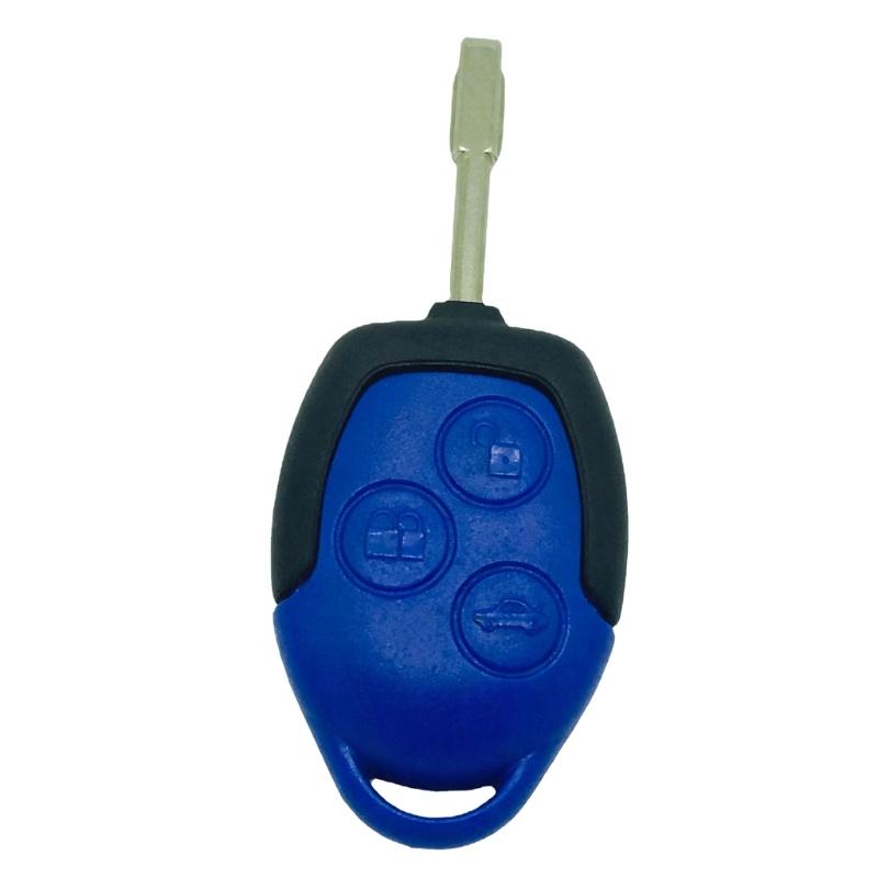 Automobile Blue 3 Button Remote Key Shell Protector For Transit Connect 2006-2014 DIY Replacement Cover