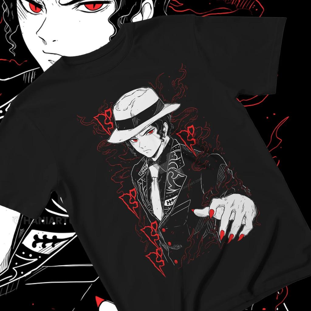 Hot Sale Anime Demon Slayer Kokushibo Graphic Print T-shirt Men Women Streetwear Y2k Harajuku Fashion Casual Oversized Top Cotton Summer New Tee