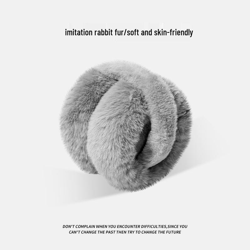 

Складні плюшеві зимові навушники - Товсті, милі, протиморозні грілки для вух для захисту від холоду сірий колір