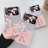 For Poco X4 Pro 5G Poco M4 Pro Case Soft Slim Luxury A-Z Letters Back Cover Fundas Flowers Clear Bumper For Xiaomi Poco M4 Pro