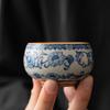 Ru Kiln Blue and White Gilded Ceramic Gongfu Tea Set