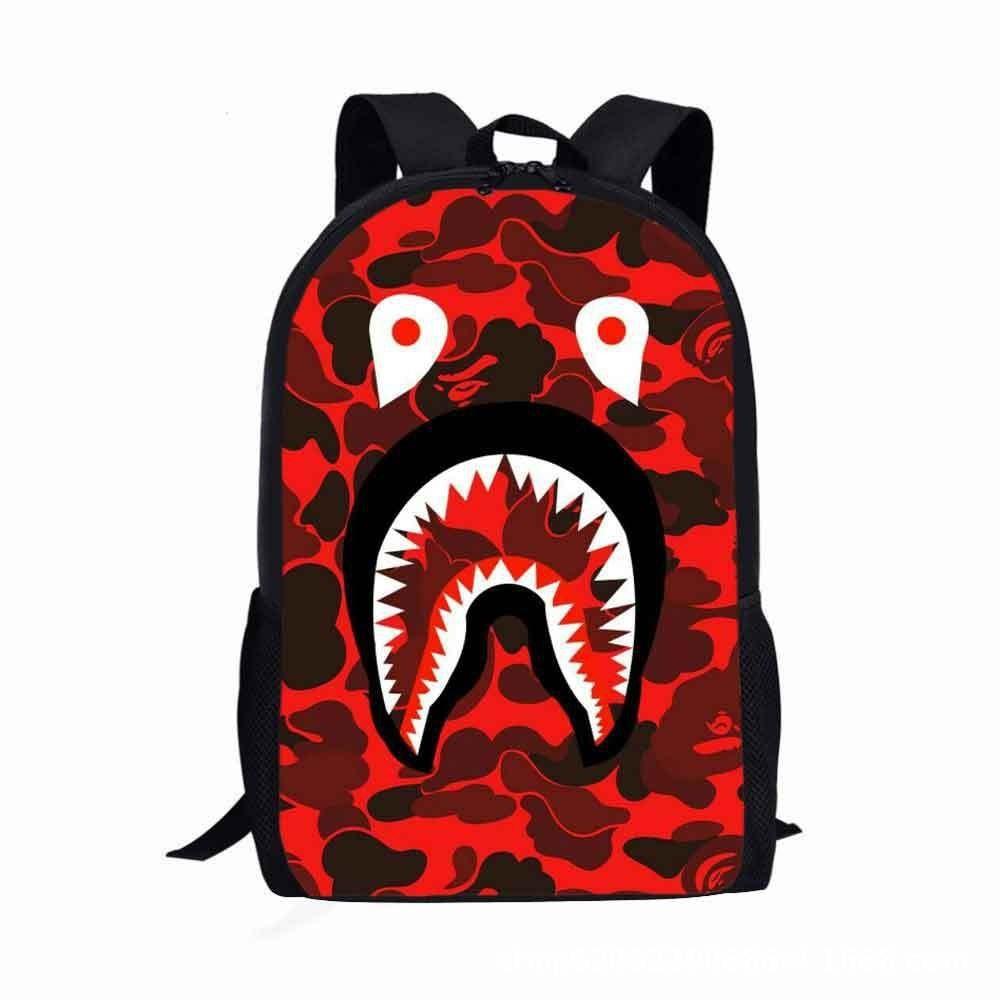 Design Backpack Shark Lightweight Material Schoolbag Students For