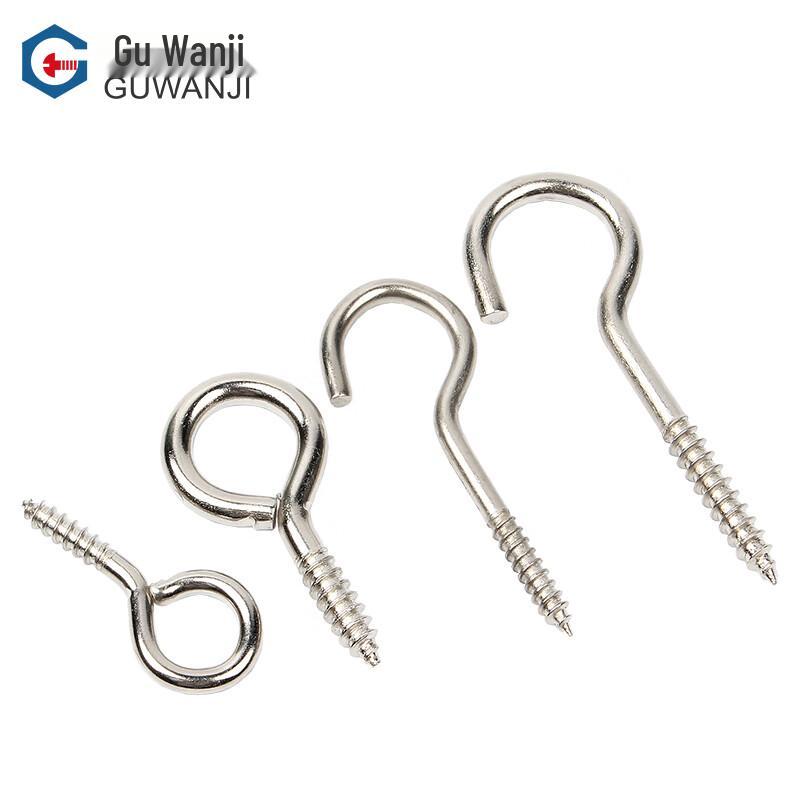 Guwanji Carbon Steel Self-Tapping Screw Eye Hooks