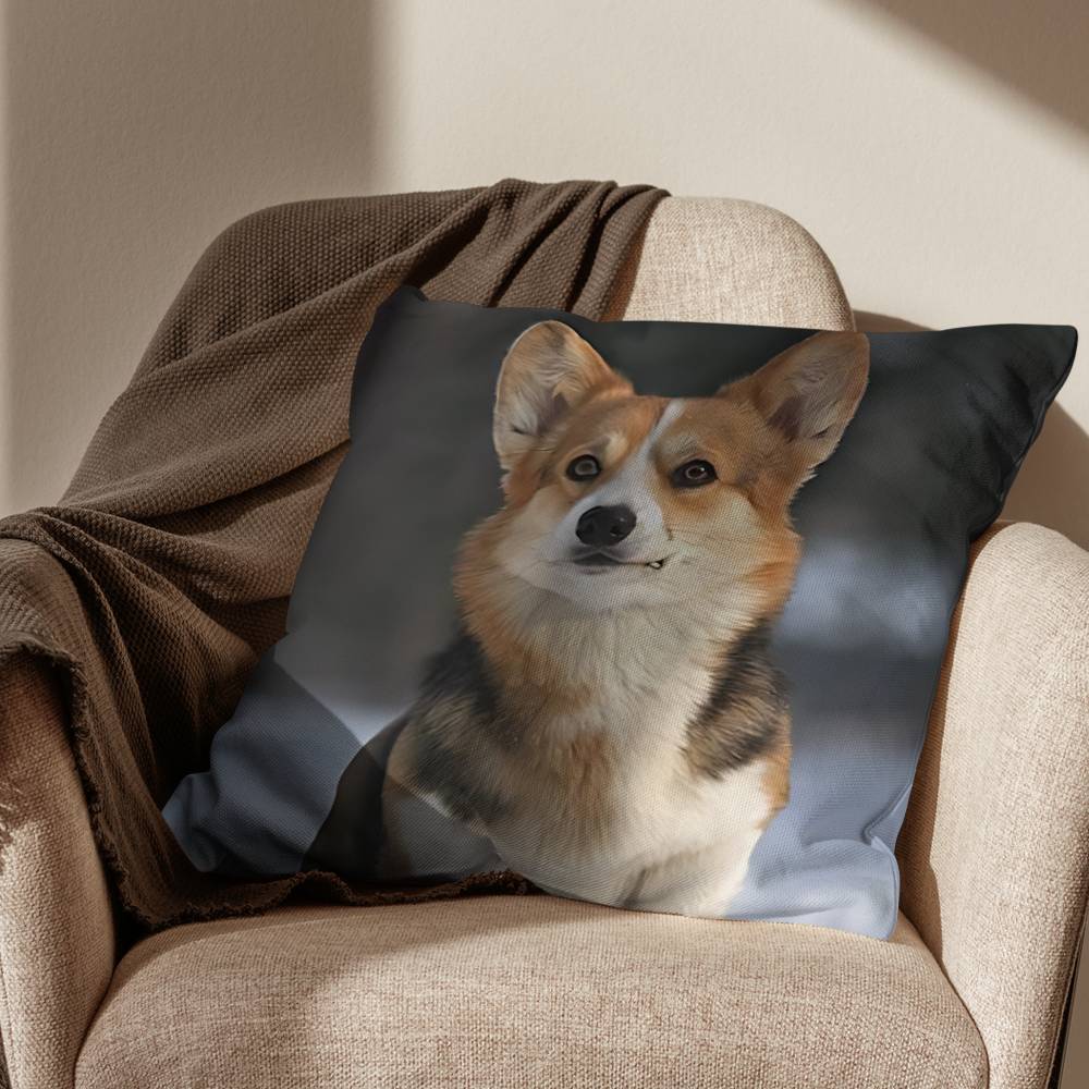 Süße Welsh Corgi Kissenhülle Büro Kissen Geeignet für Sofa Auto Schlafzimmer Dekorative Kissenhülle