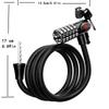 combination lock, thick steel cable lock mountain bike password key double open lock outdoor riding anti-theft lock