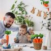 Artificial Carrots 5Pcs Fake Simulation Carrots Lifelike Vegetables Fruit for Easter Home Kitchen Farm Party Table Decoration