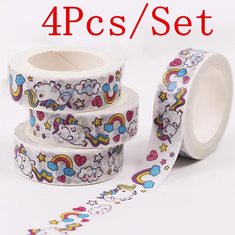 

1 шт. / 4 шт. 15 мм*10 м Упаковка в коробке Лента васи Отличное качество Цветная бумажная лента Милая лента с животными 4PCS