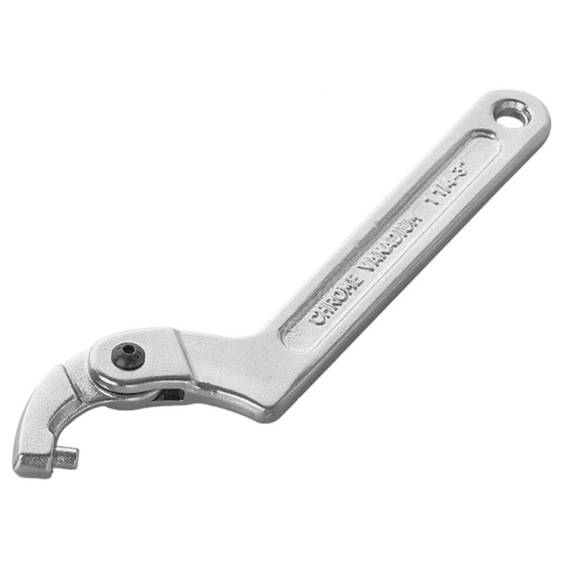 Verstellbarer Hakenschlüssel 19–51 mm/32–76 mm/51–121 mm/115–170 mm C-Hakenschlüssel Edelstahl-Hakenschlüssel Gelenkhakenschlüssel