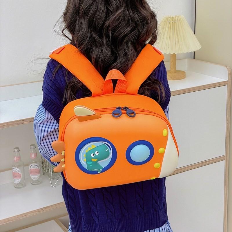 Adorable Cartoon Airplane Kids Backpack Lightweight Nylon School Bag For Ages 2 To 5