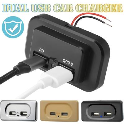 12v/24v Dual USB 3.1 Auto Camper Schnellladebuchse Steckdose Panelmontage Telefonladegerät Boot Caravan Bus Marine Wohnmobil RV