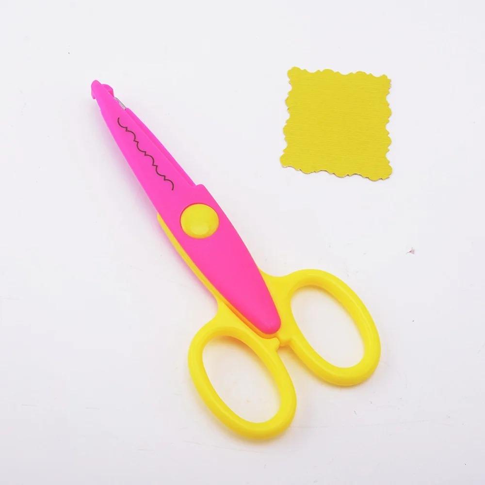 Student DIY Color Album Decorative Lace Scissors Comfortable Hand Scissors Paper Cuttings Scissors Art Safety Scissors