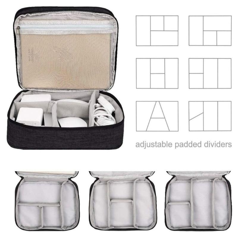 Travel Storage Case For Electronic Gadgets Cosmetics Portable Oxfords Cloth Organiser Multifunctional Makeup Bag