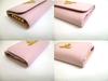 Authentic PRADA Light Pink Saffiano Metal Leather 4 Pics Key Chain #a959  Refurbished