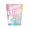 Unique Party Paper Unicorn Happy Birthday Party Cups (Pack of 8)