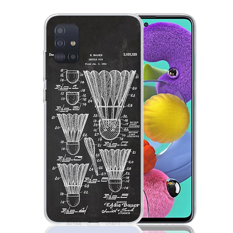 Badminton Sport Phone Case For Samsung Galaxy A52 A32 A22 A12 A02S A50S A30S A51 A31 AA71 Note 20 Ultra 10 S10 Plus Galaxy A52 A