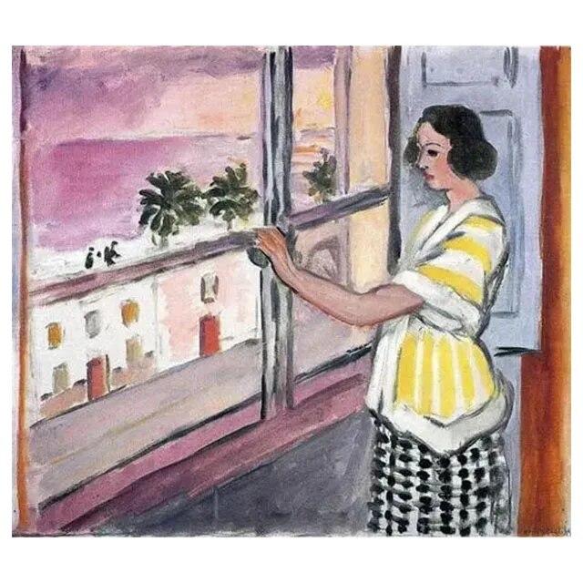 

Абстрактное открытое окно, женская картина на холсте, известный художник Анри Матисс, настенный художественный постер, красочный декор для гостиной, фотографии без рамки 21*30cm