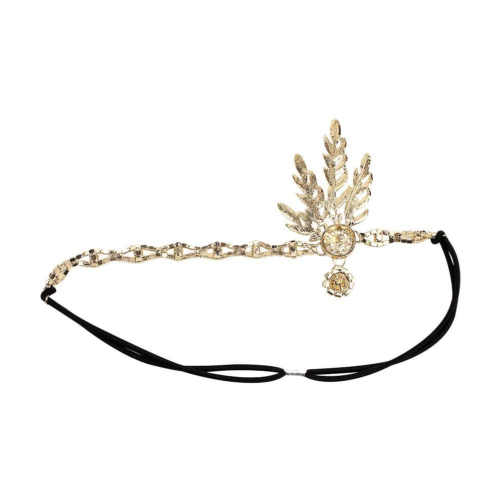 

Elastic Diamond Headdress Elegant Dress Accessories Pearl Headband Gatsby Flapper Bridal Headpiece