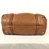 FURLA Leather Boston Handbag Brown Women’s Barrel Purse Bag(USED)
